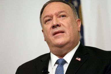 This file photo shows US Secretary of State Mike Pompeo speaking in Atlanta, Georgia on December 9, 2020