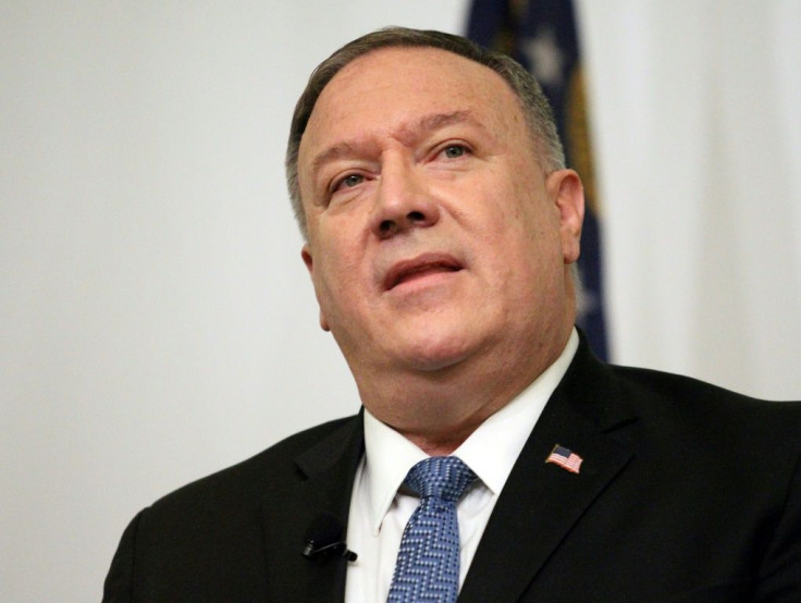 This file photo shows US Secretary of State Mike Pompeo speaking in Atlanta, Georgia on December 9, 2020