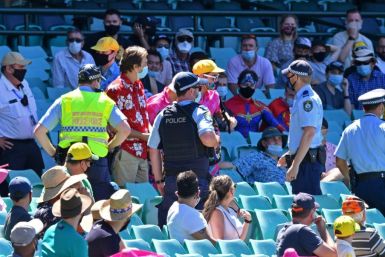 Police went into the crowd to speak to spectators after derogatory remarks were allegedly made to Indian players
