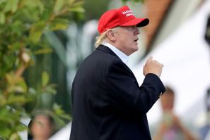 US President Donald Trump attended the 2017 US Women's Open played at Trump National in Bedminster, New Jersey -- the same course that the PGA of America has stripped of the 2022 PGA Championship