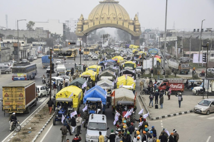 Farmers from Amritsar took part in the protests