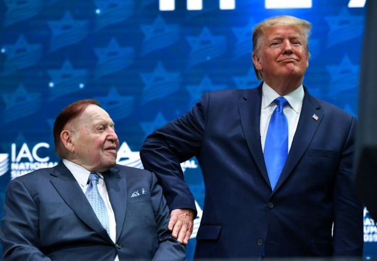Sheldon Adelson was a big supporter of outgoing US President Donald Trump