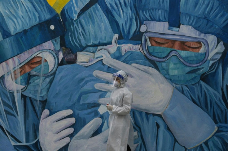 This mural at a clinic in Malaysia pays tribute to the work of the health workers there