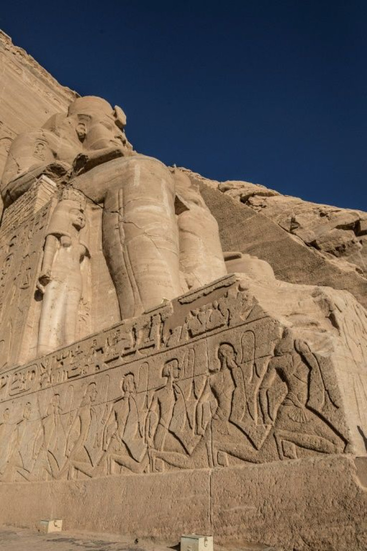 Ancient monuments were relocated, including this giant statue at the Ramses II complex, part of the UNESCO World Heritage site known as the "Nubian Monuments"