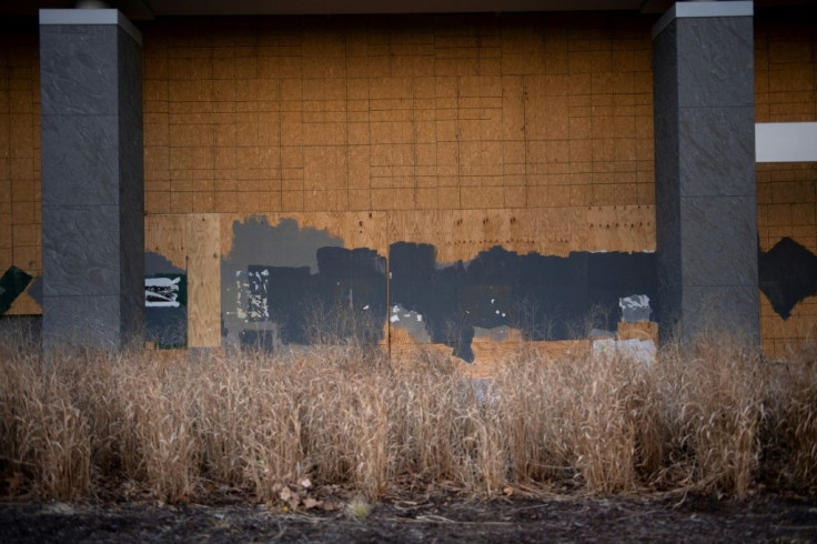Boarded-up premises have become common across the US capital