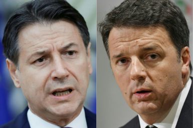 Renzi (right) is widely expected to announce his party is quitting Conte's coalition