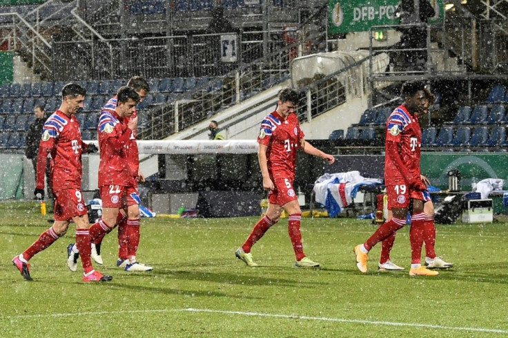 Bayern Munich's stars trudge off after their shock German Cup defeat