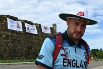 England cricket fan Rob Lewis was ordered off the ramparts of Galle Fort