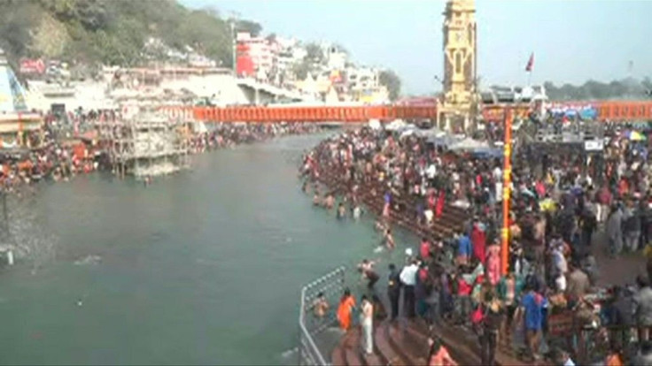 Tens of thousands of Hindu pilgrims descended on the banks of the Ganges river Thursday trusting in faith rather than masks to shield them against the coronavirus pandemic during the giant Kumbh Mela festival.