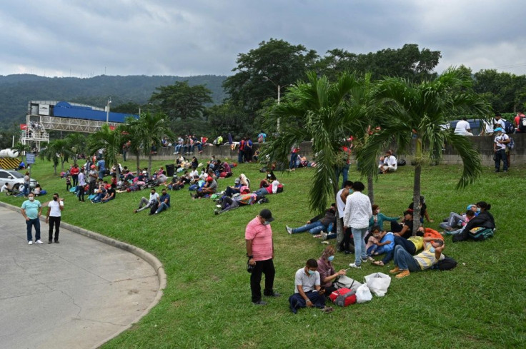 Members of Honduras' latest caravan, pictured on January 14, 2021, are in search of a better life under the new administration ofÂ US President-elect Joe Biden