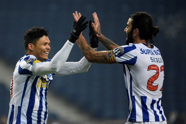 Porto captain Sergio Oliveira (R) has scored three times in the past four league matches