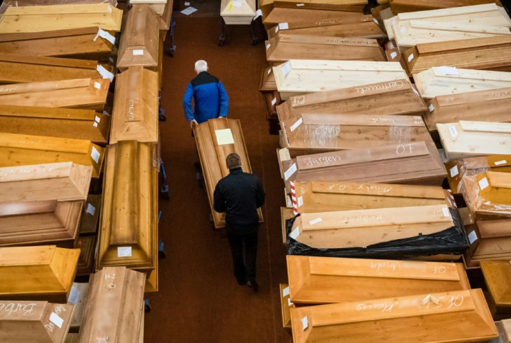 At Germany's Meissen crematorium, in the state of Saxony, coffins are stacked up three high, or even stored in hallways, awaiting cremation