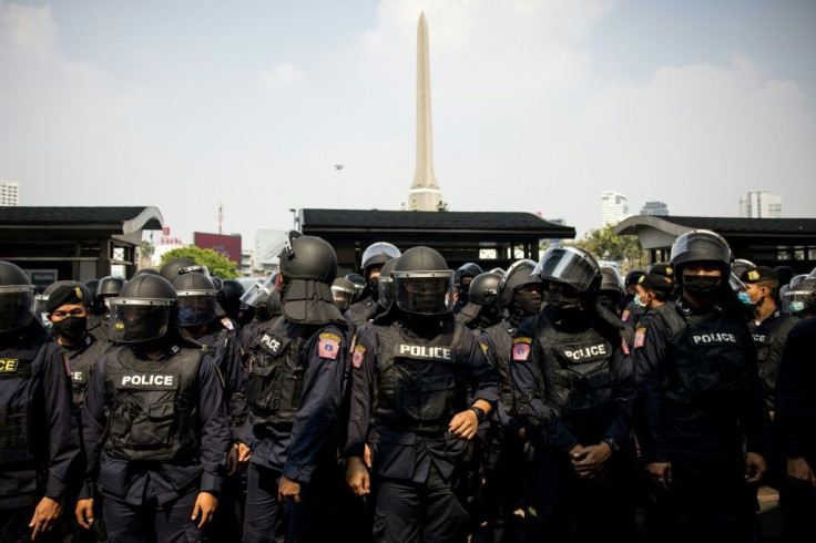 Thailand's national police commissioner said officers should not hesitate to use force to counter protests like Saturday's