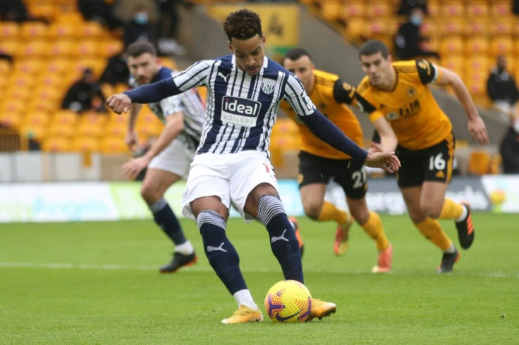 West Brom's Matheus Pereira scored twice from the penalty spot against Wolves