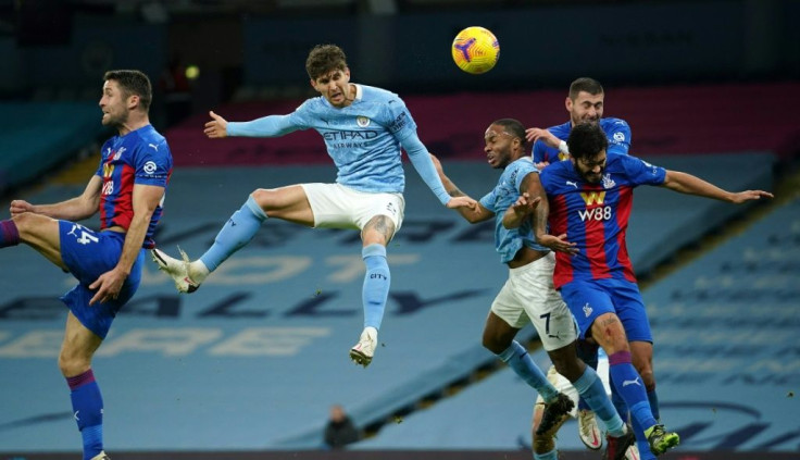 Manchester City defender John Stones scored against Crystal Palace