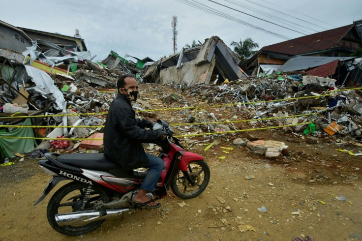 The city of Mamuju on Sulawesi island was hit hard by the quake, with many buildings reduced to rubble