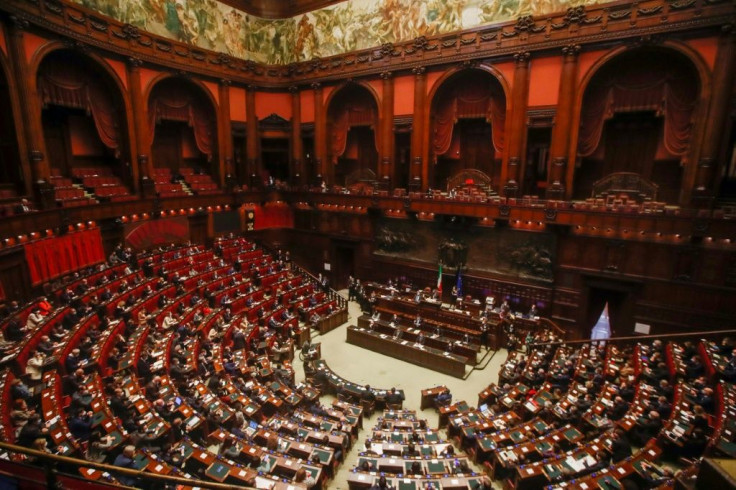 Conte addressed the lower house of parliament at Palazzo Montecitorio in Rome