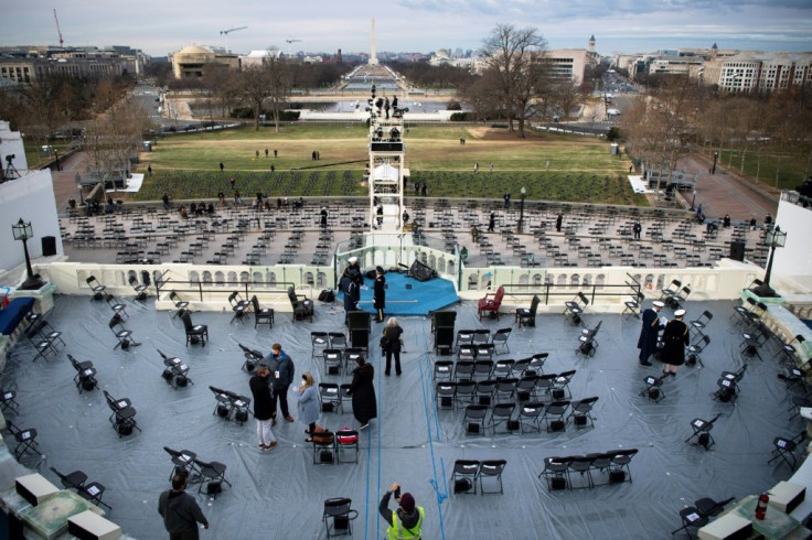 Final preparations are underway at the US Capitol for  a socially distanced inauguration