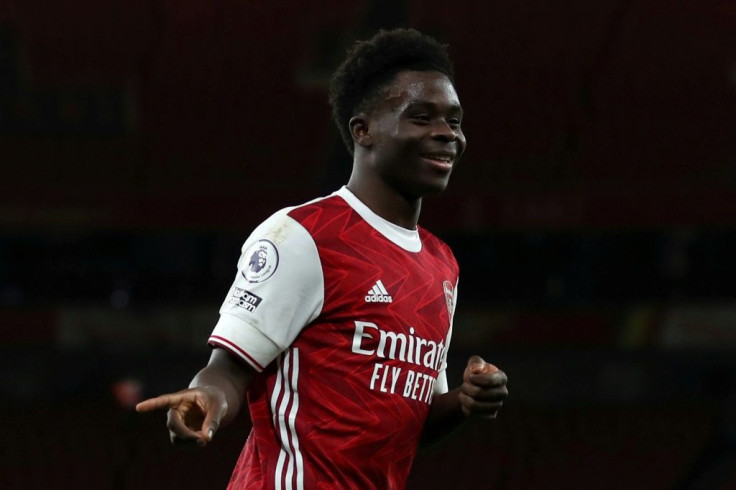 Bukayo Saka scored his third goal in five Premier League games