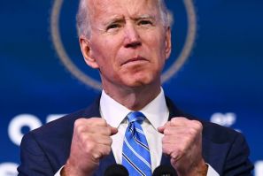 A spokeswoman for US President-elect Joe Biden (pictured January 14, 2021) said their medical team plans to "strengthen public health measures around international travel" to stop the spread of Covid-19