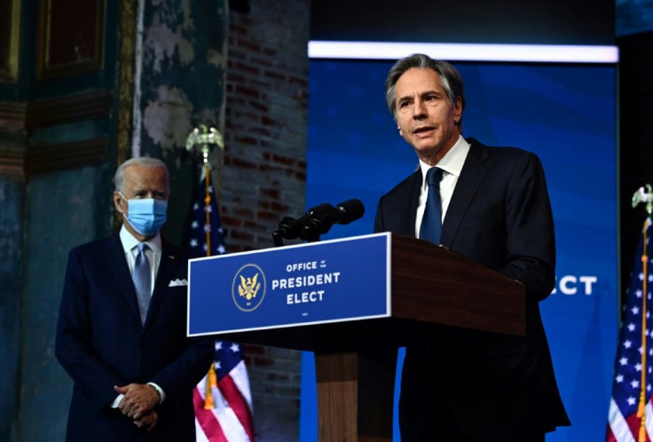 Antony Blinken is nominated as secretary of state by President-elect Joe Biden on November 24, 2020