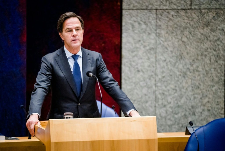 Resigning Dutch Prime Minister Mark Rutte gives a statement in the House of Representatives about the resignation of the cabinet after the harsh report on the benefits affair, in The Hague, the Netherlands, on January 19, 2021
