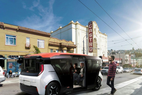 This handout from 2020 shows the Cruise Origin, a planned autonomous shuttle vehicle unveiled by Cruise, the autonomous vehicle division of General Motors