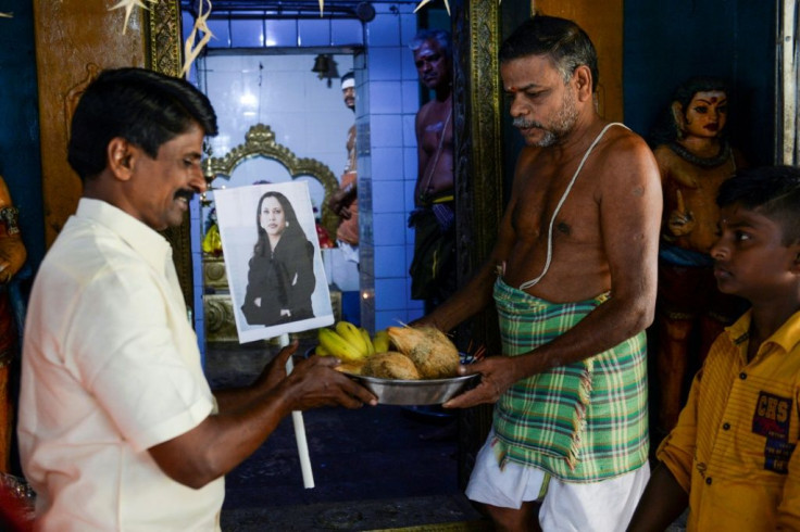 Villagers took bananas and coconuts to the village temple