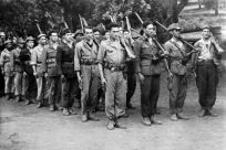 (FILES) In this file photo taken in 1957, Algerian fighters from ALN (National Liberation Army), armed wing of the nationalist National Liberation Front of Algeria (FLN), take part in a military exercise.On January 20, 2021, French historian Benjamin Stor