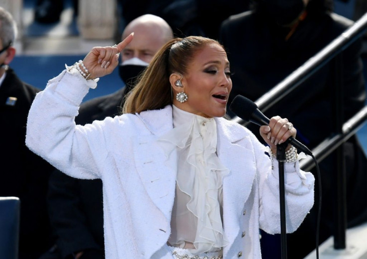 Singer Jennifer Lopez performs during the inauguration of Joe Biden as the 46th US President on January 20, 2021