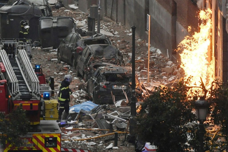 At least 15 cars were either destroyed or damaged by the blast