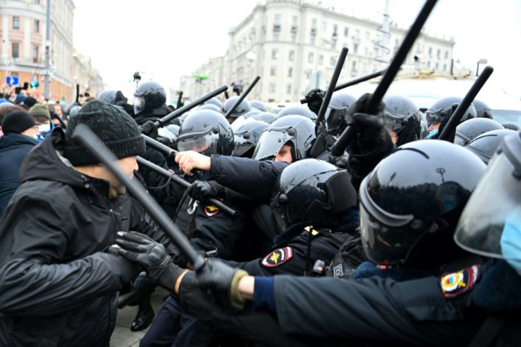 Police clashed with the demonstrators in Moscow