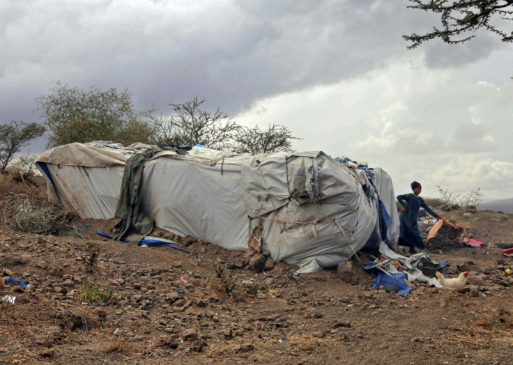 Displaced Yemenis at a makeshift camp in the city of Taez on January 18, 2021 ahead of President Joe Biden's plans to drop US support for the Saudi offensive in the country