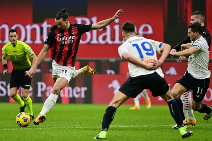 AC Milan's Swedish forward Zlatan Ibrahimovic (L) scored a brace against Inter last October.