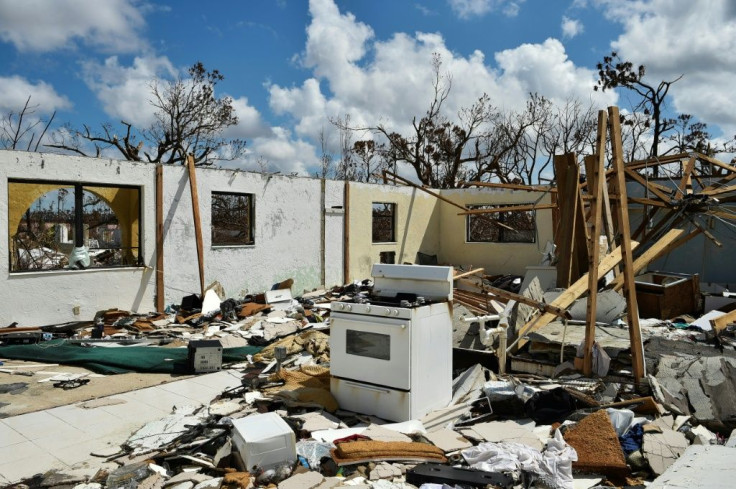 A destroyed home is seen at Freeport on Grand Bahama island on September 10, 2019 after the passing of Hurricane Dorian