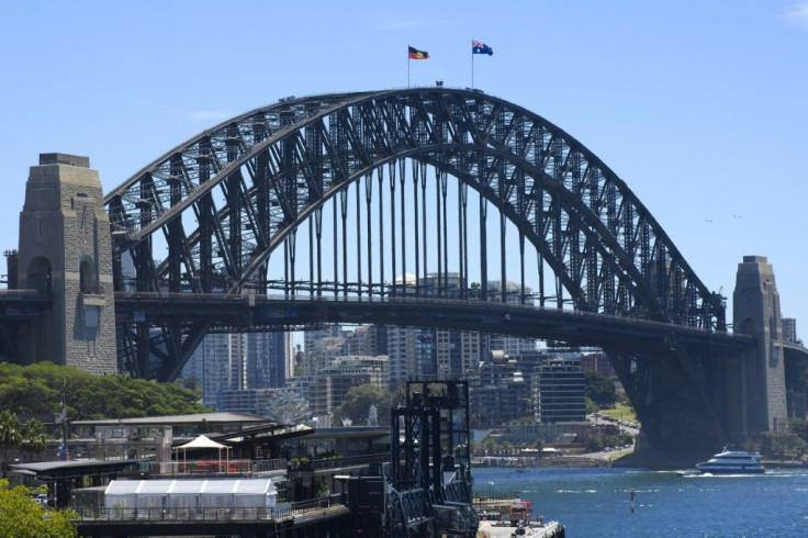 The Australian and Aboriginal flags flew on Sydney Harbour Bridge