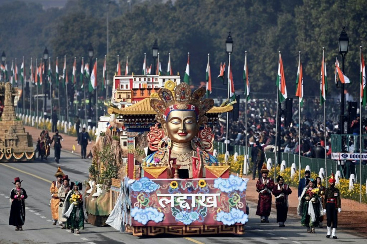 The protests did not seem to affect the Republic Day military parade