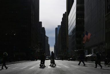 In the pre-Covid-19 era the streets of midtown Manhattan would be teeming with people - but now New York's famous business districts are struggling to survive