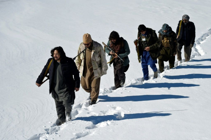 A Hazara militia group patrol against Taliban insurgents