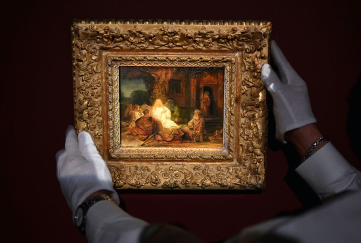 Rembrandt van Rijn's "Abraham and the Angels" was withdrawn just before going under at Sotheby's in New York
