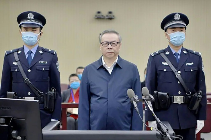 Lai Xiaomin at his trial in August in Tianjin in northern China