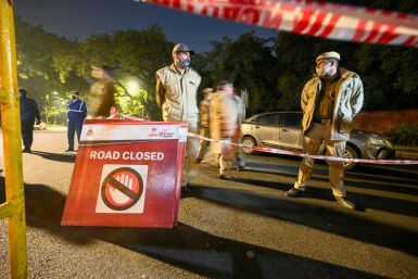 Roads around the Israeli embassy in New Delhi were closed after a small bomb went off outside it