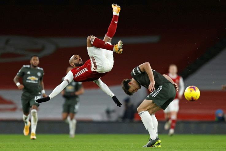Brought to earth: Arsenal and Manchester United played out a goalless draw