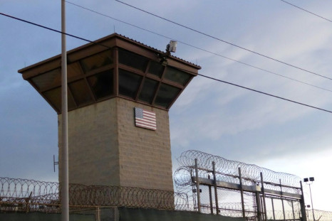 The main gate at the Guantanamo prison in Cuba