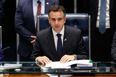 Senator Rodrigo Pacheco is seen after being elected president of the Senate, in Brasilia, on February 1, 2021