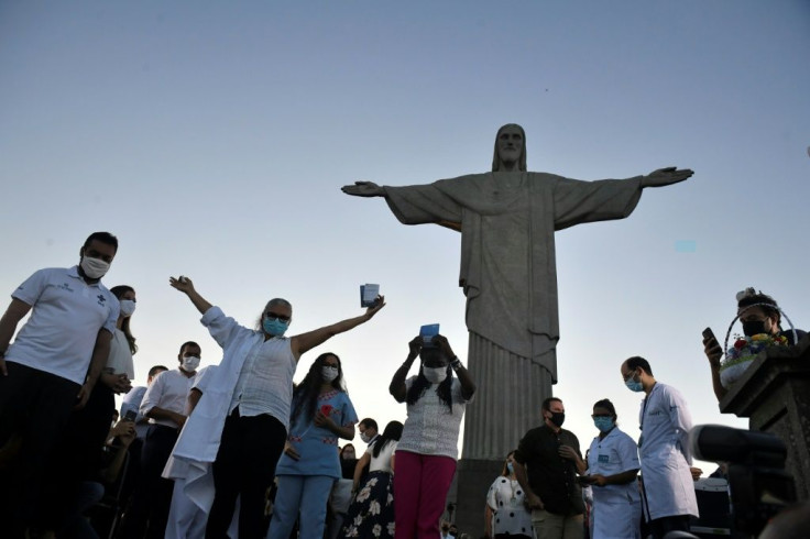 Brazil's most famous landmark is another vaccination site