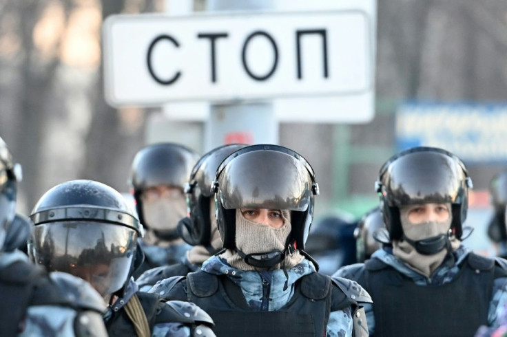 There was a massive security presence outside the building, after Navalny's team had urged supporters to gather for the hearing