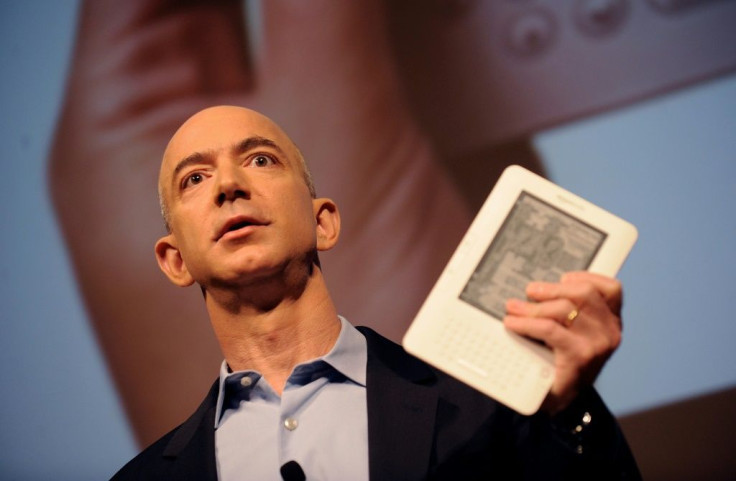 Amazon founder Jeff Bezos is seen in 2009 unveiling the Kindle 2, one of the company's electronic reader devices, one step in the long march  by the company which has become of the world's most valuable