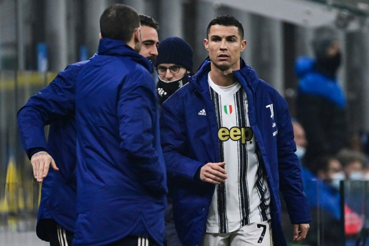 Ronaldo reacts to being substituted