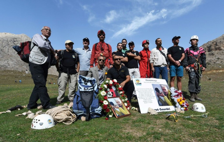 Climbers and friends of Herve Gourdel attend a memorial in his honour in Algeria's Bouira, south of the area the French hiker was abducted